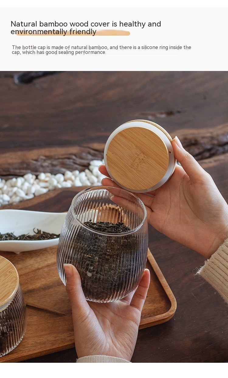 Bamboo Lid Glass Storage Jar