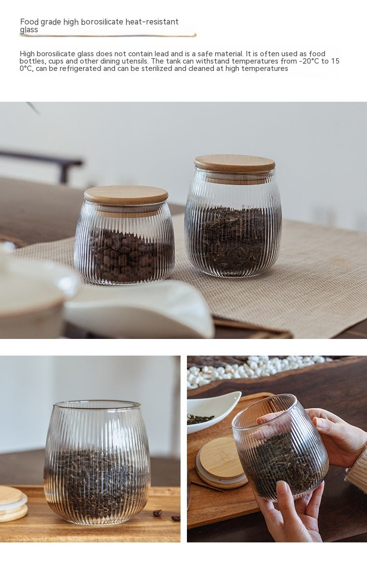 Bamboo Lid Glass Storage Jar