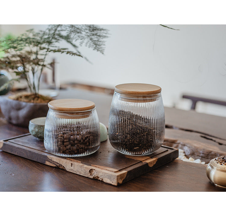 Bamboo Lid Glass Storage Jar