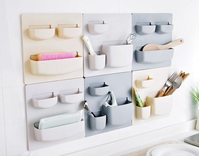 Multi-Function Punch-Free Wall Hanging Storage Rack