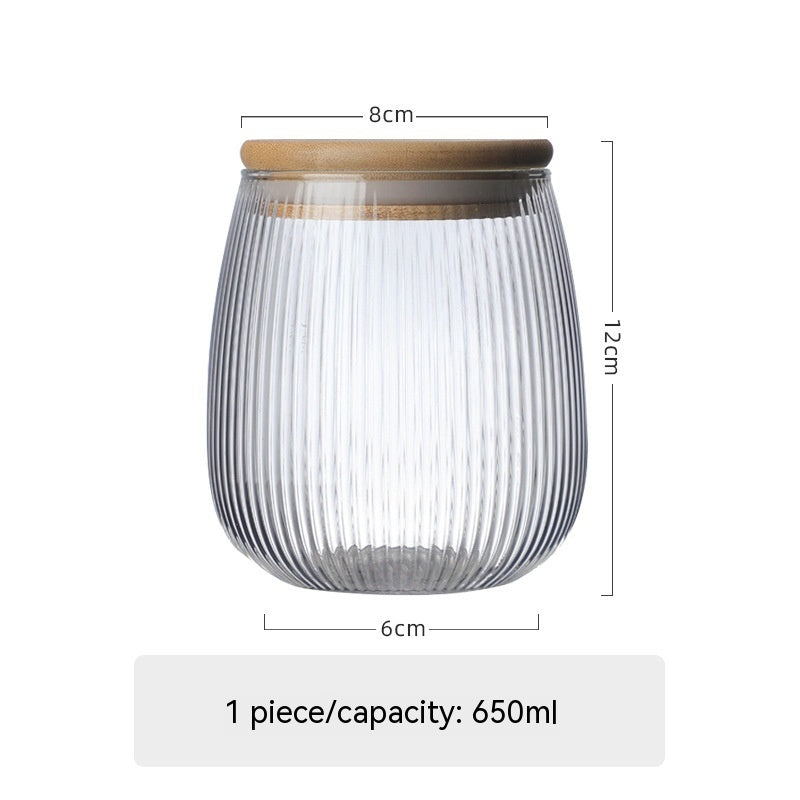 Bamboo Lid Glass Storage Jar