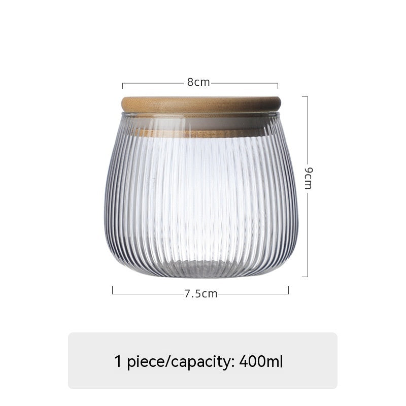 Bamboo Lid Glass Storage Jar