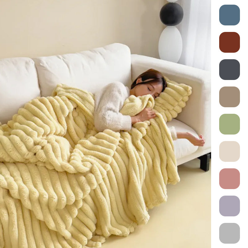 Soft Wind Bubble Velvet Throw Blanket