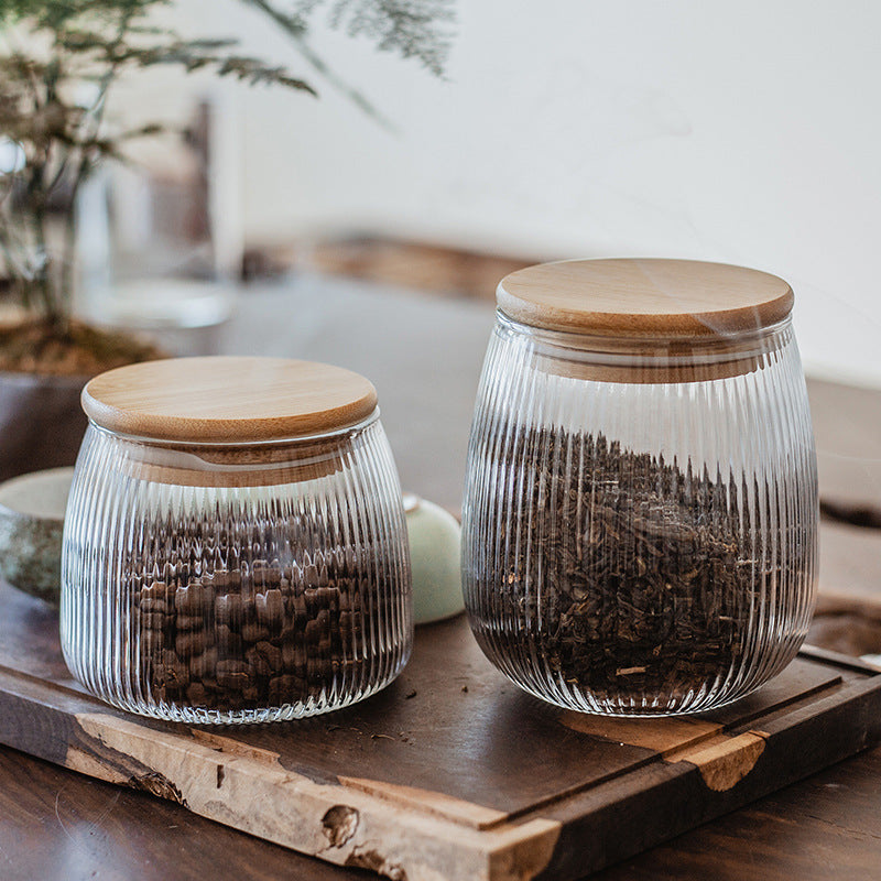 Bamboo Lid Glass Storage Jar