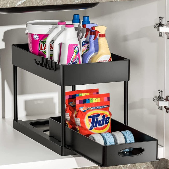 Double-Layer Pull-Out Sink Organizer