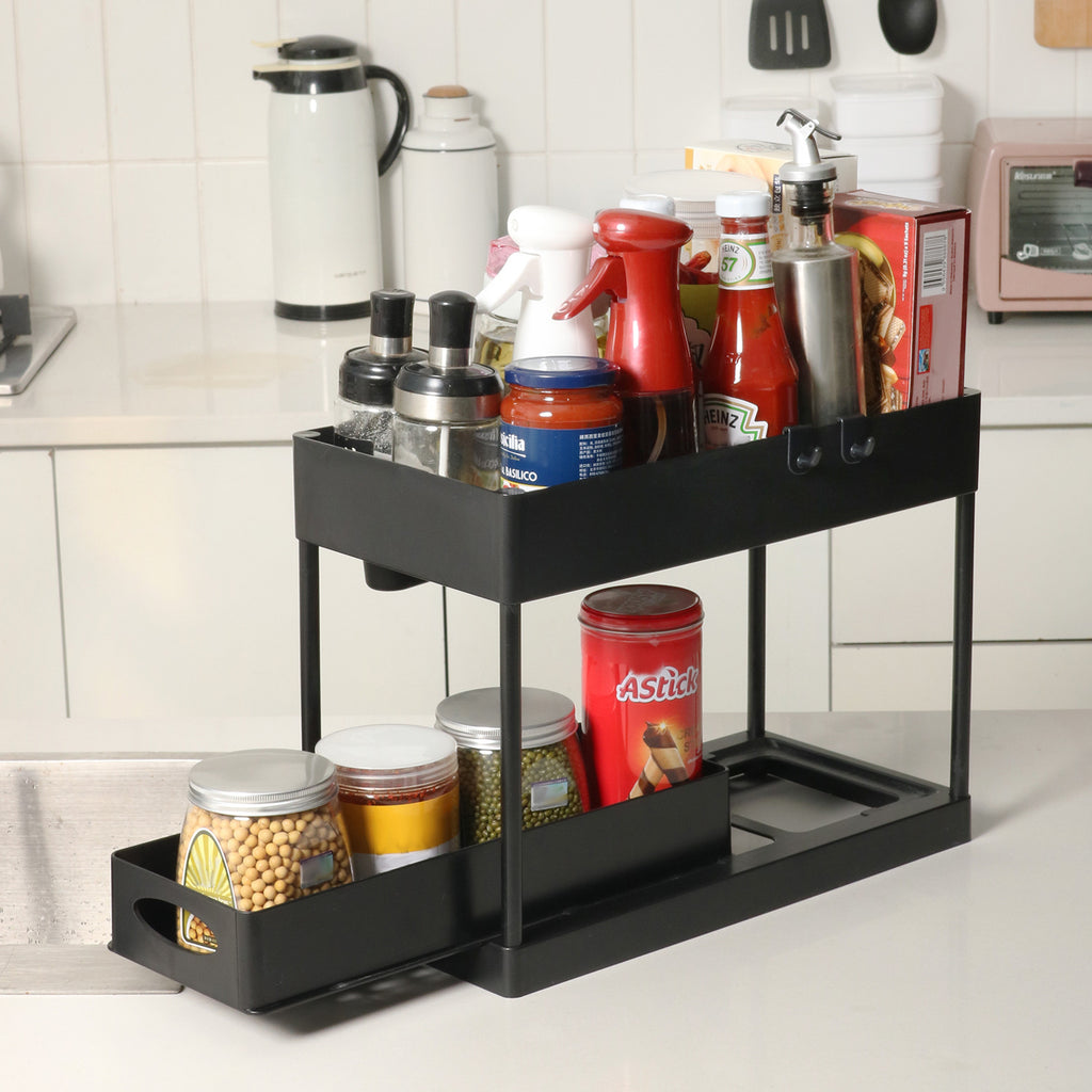 Double-Layer Pull-Out Sink Organizer