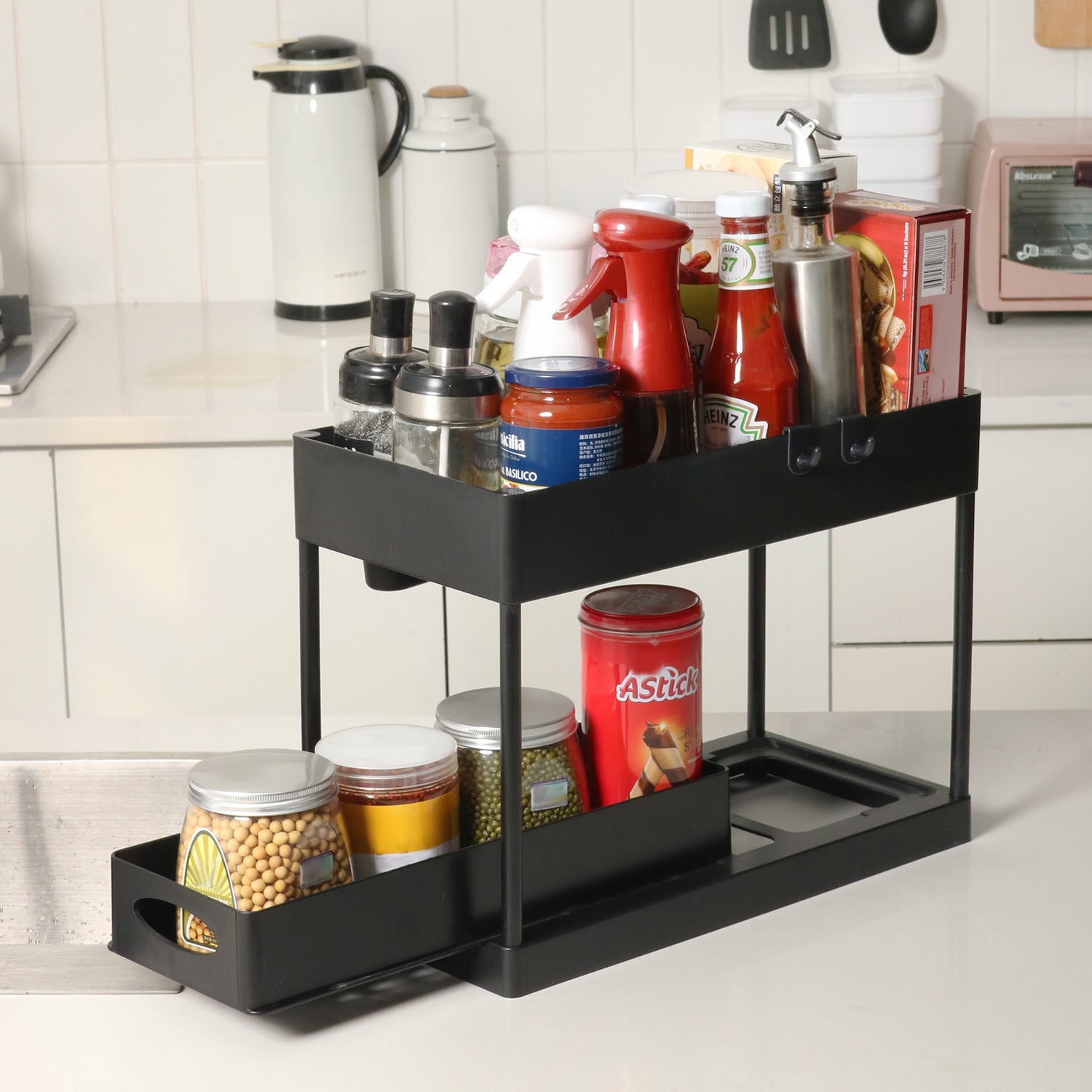 Double-Layer Pull-Out Sink Organizer