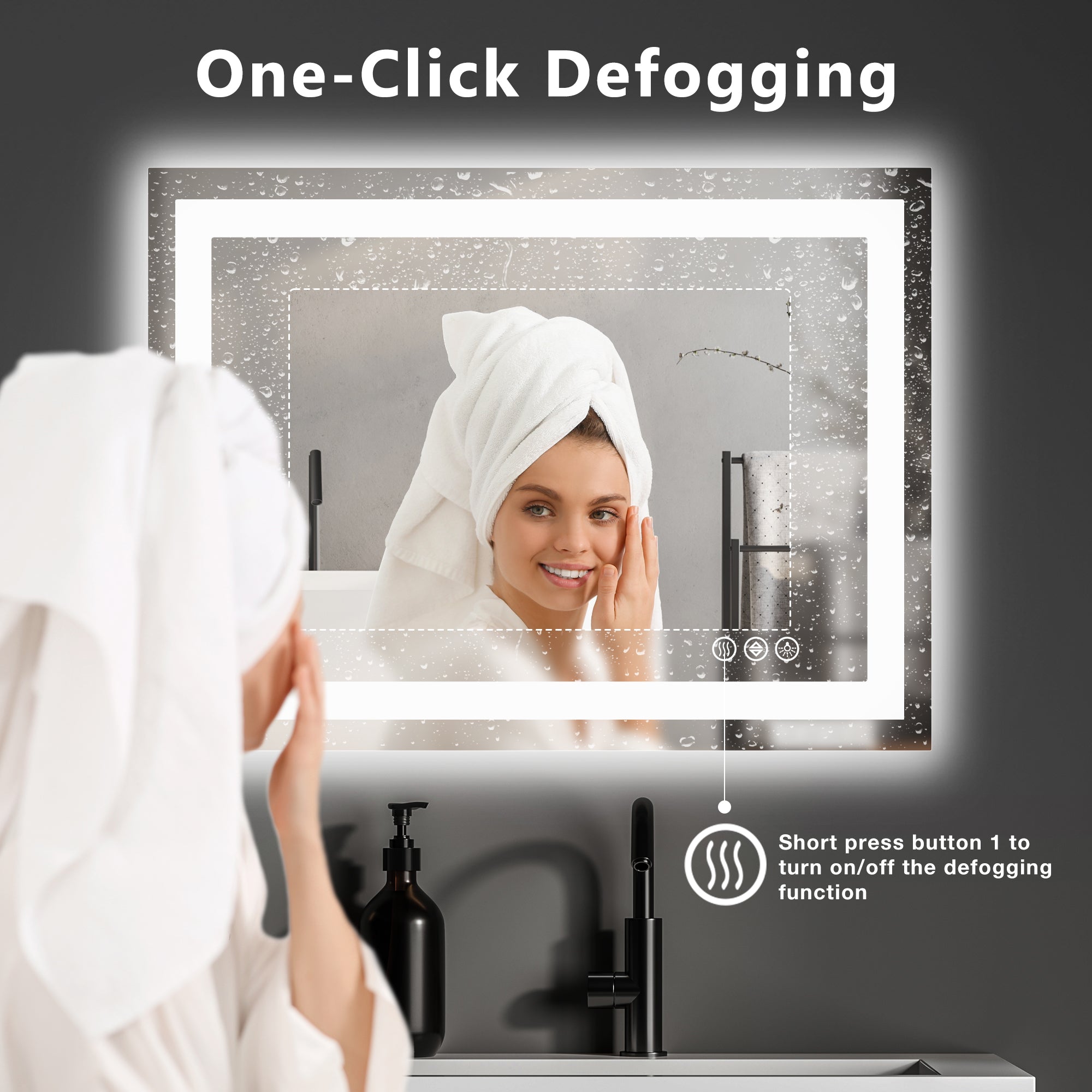Halo LED Anti-Fog Mirror